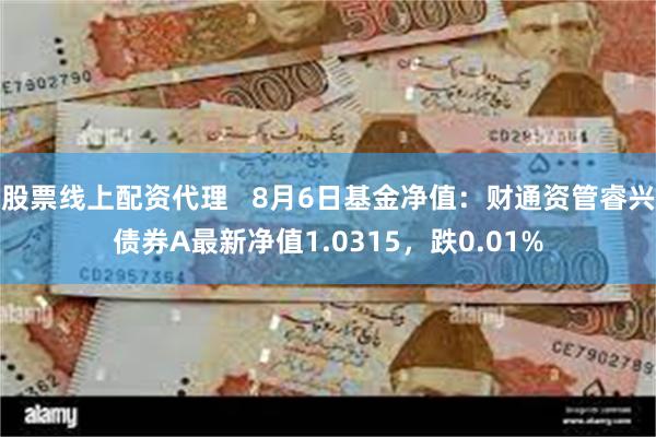 股票线上配资代理   8月6日基金净值：财通资管睿兴债券A最新净值1.0315，跌0.01%