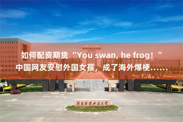 如何配资期货 “You swan, he frog！”中国网友安慰外国女孩，成了海外爆梗……