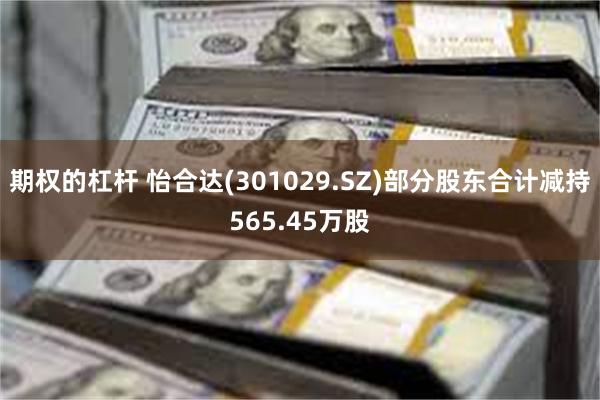 期权的杠杆 怡合达(301029.SZ)部分股东合计减持565.45万股