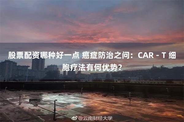 股票配资哪种好一点 癌症防治之问：CAR - T 细胞疗法有何优势？